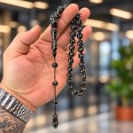 Gümüş Rengi İşlemeli Caretta Görünümlü Küre Tesbih